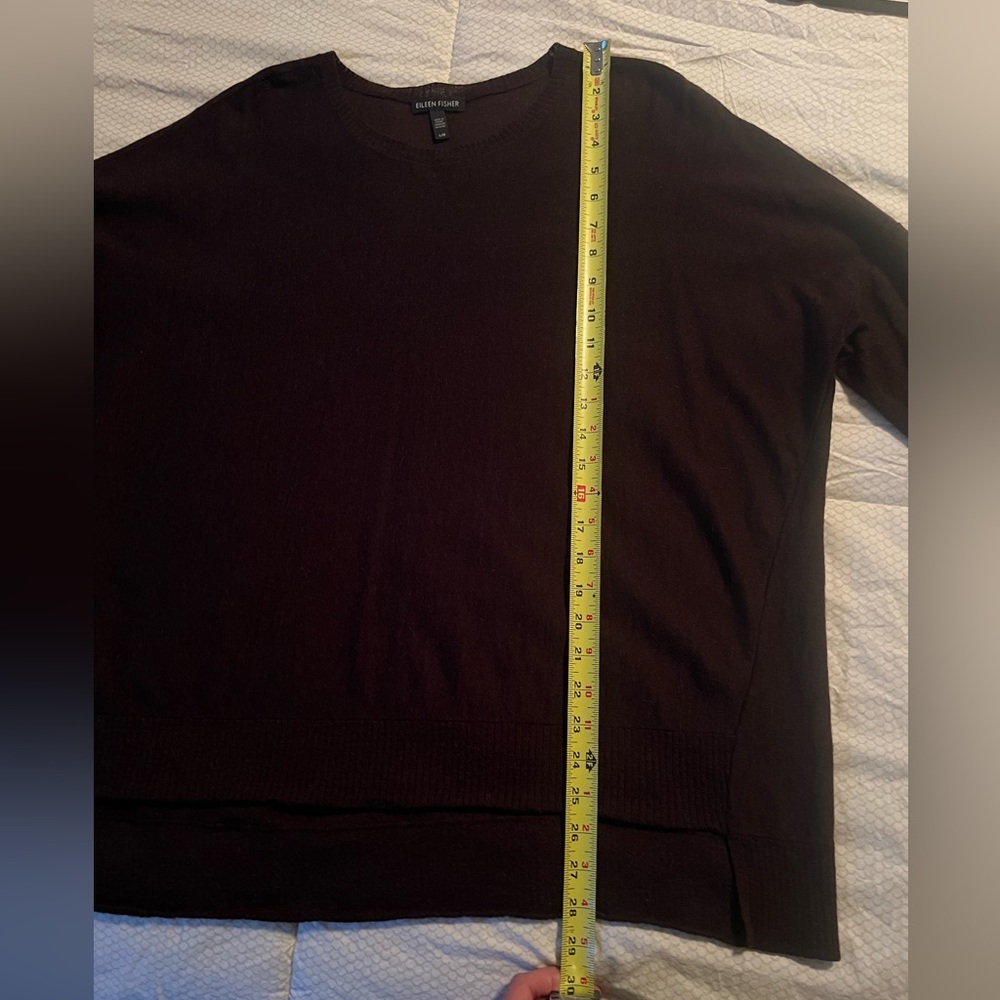 Eileen Fisher Large lightweight sweater. Chocolate brown hand wash.. - Picture 4 of 6